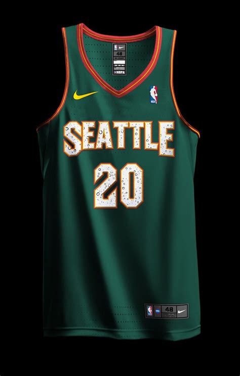 Seattle Sonics Jersey Concept - Free Mockups Design - Jersey Mockups