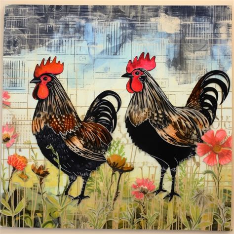 Chicken Rooster Calendar Art Free Stock Photo - Public Domain Pictures