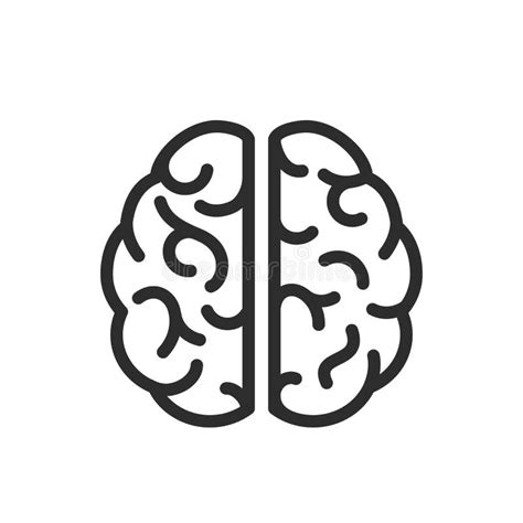 Brain vector icon stock vector. Illustration of left - 38153480