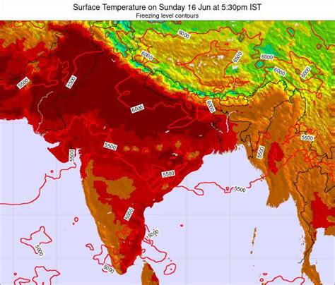 India Surface Temperature on Monday 20 Sep at 5:30am IST