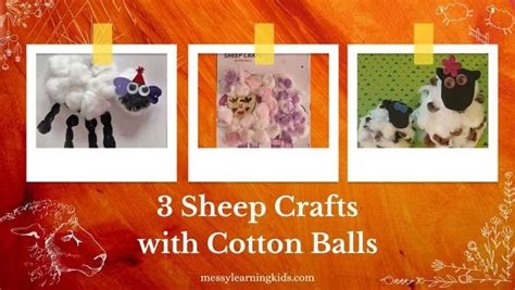 Easy Sheep Craft Cotton Balls Projects - Messy Learning Kids
