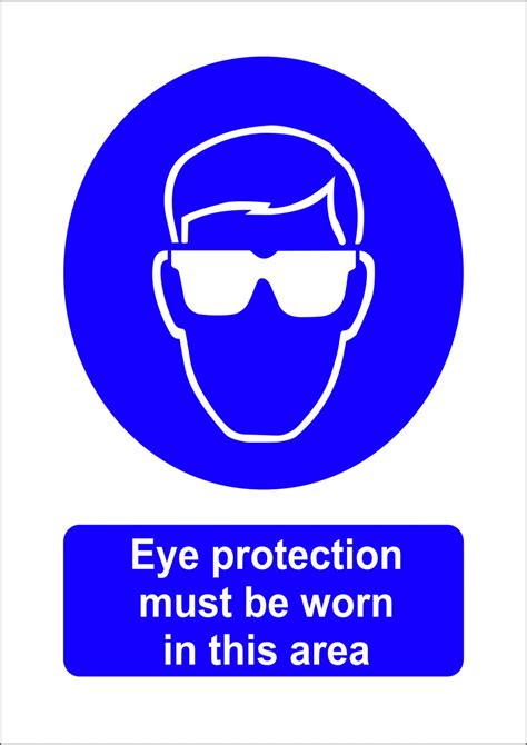 Eye Protection Must Be Worn In This Area Sign - Hi-Tech Signs and Engraving Ltd