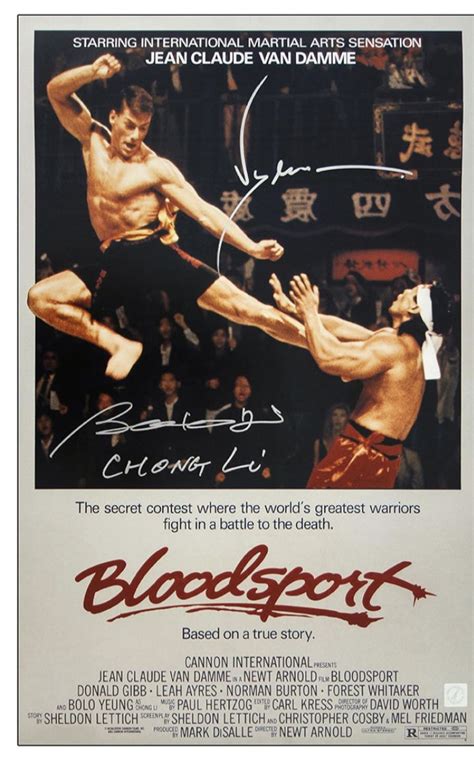 Jean Claude Van Damme & Bolo Yeung 'Chong Li' Autographed Bloodsport ...