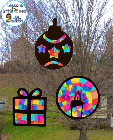 I love decorating my classroom windows with the look of stained glass for the holidays and the ...