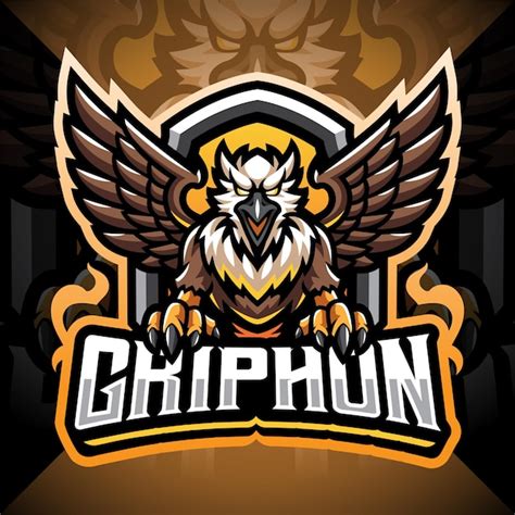 Premium Vector | Gryphon esport mascot logo design