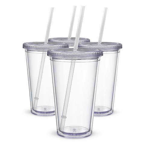 Maars Classic Insulated Tumblers 16 oz. | Double Wall Acrylic | 4 pack ...