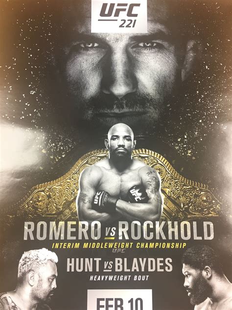 Official promotional poster for: Event: UFC 221 Poster Romero vs ...