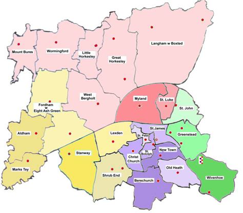 Deanery of Colchester | Map of Parishes