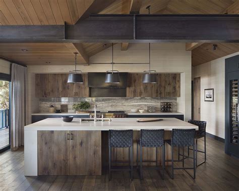 Rustic lake house retreat inspired by gorgeous Lake Tahoe surroundings | Lake house kitchen ...