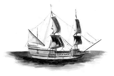 Mayflower Ship Drawing at PaintingValley.com | Explore collection of Mayflower Ship Drawing