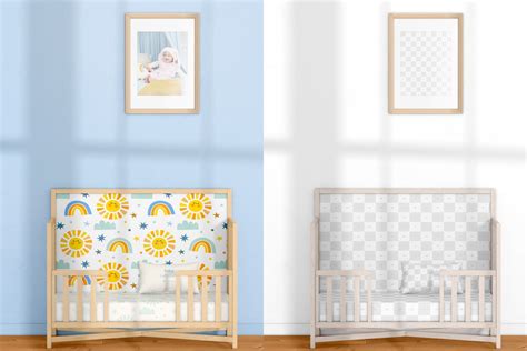 Toddler Bed PSD Mockup, Front View – Original Mockups