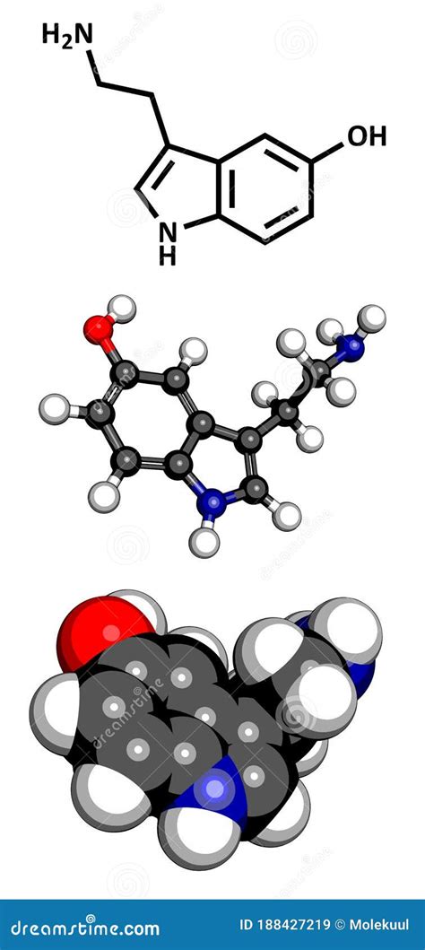 Serotonin Molecule Structure