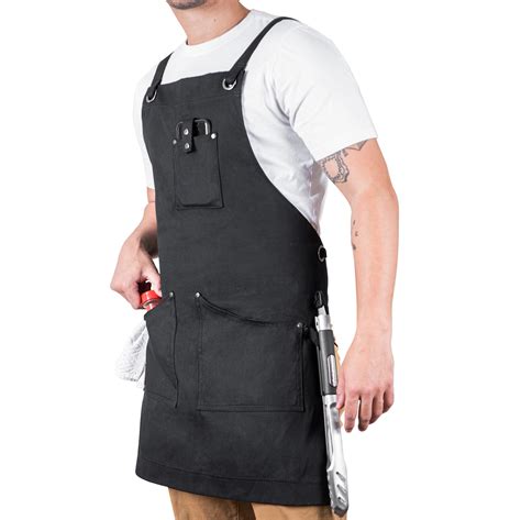 Professional Grade Chef / BBQ Apron For Men | 100% Cotton (Black ...