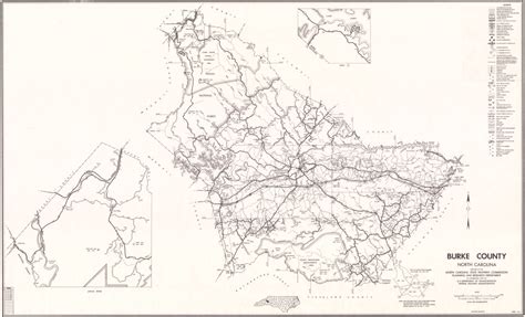 1972 Road Map of Burke County, North Carolina