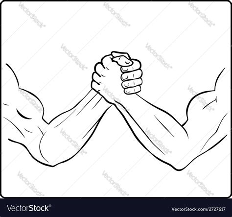 Powerful handshake Royalty Free Vector Image - VectorStock