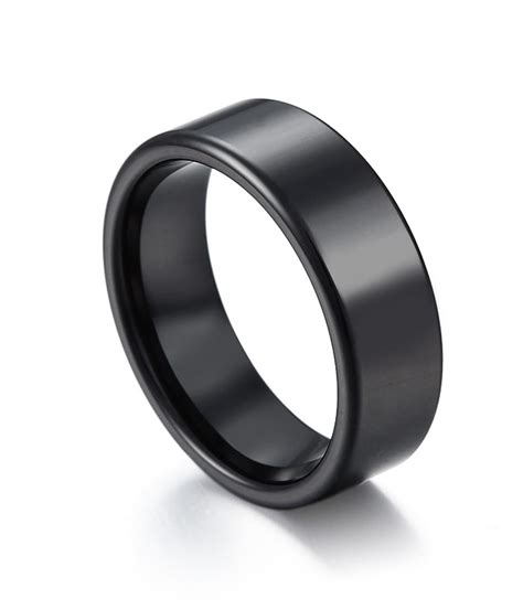 Classic High Polish Black Ceramic Wedding Band by TungstenRepublic on DeviantArt