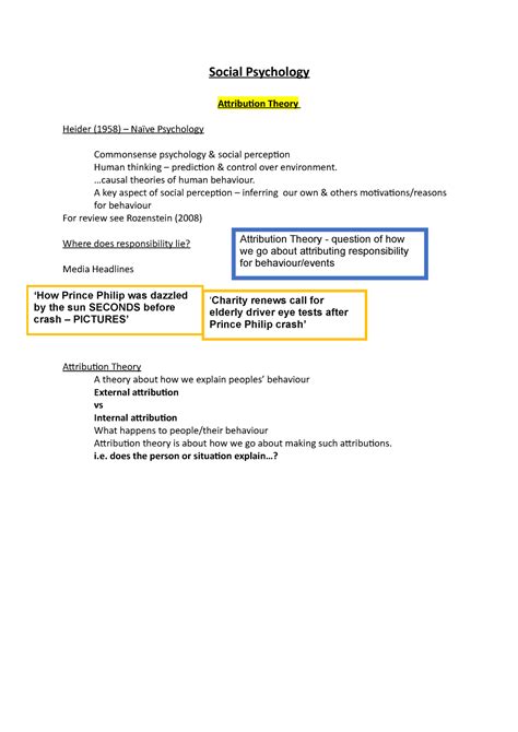 Social Psychology - Leanne Rimmer - Social Psychology Attribution ...