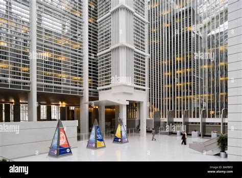 WorldBank World Bank headquarters office building interior. Main building atrium. View towards ...