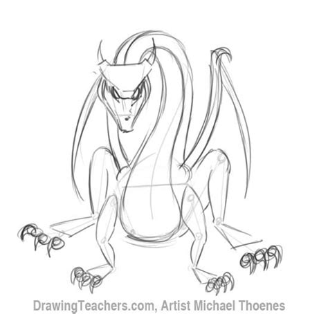 Easy Drawing Of A Dragon