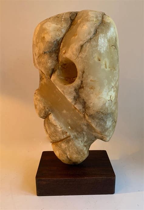 Alabaster Sculpture on Stand at 1stDibs