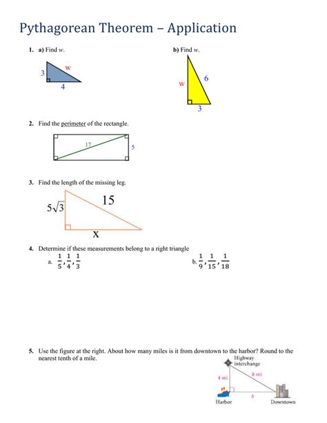 Pythagorean Theorem – Application