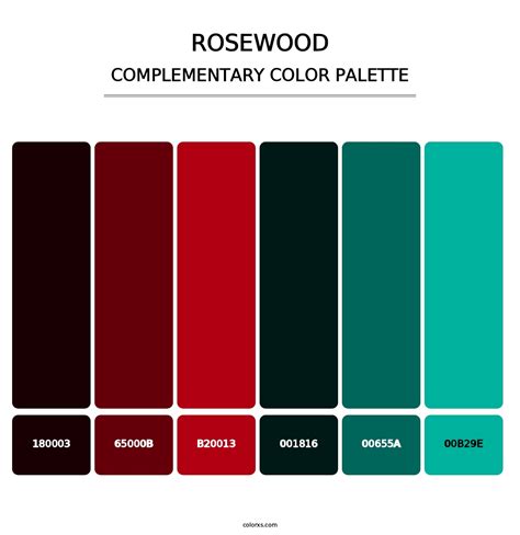 Rosewood color palettes - colorxs.com