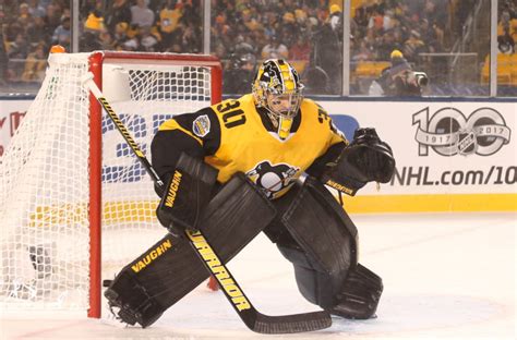 Pittsburgh Penguins Injure Their Own Goalie During Warm Ups.