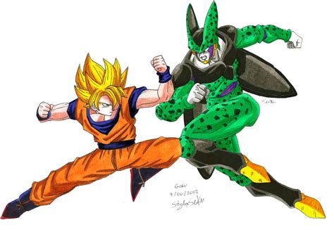 Goku Vs Cell by MikeES on DeviantArt