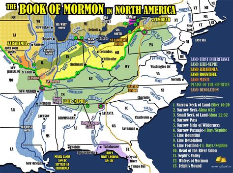 Book of Mormon in North America Maps | Book of Mormon Evidence