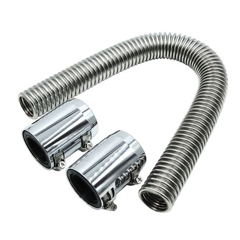 Car Radiator Hose Flexible Coolant Cooling Water Kit w/ Caps Stainless ...