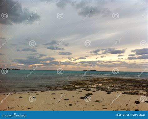 Bahamas sunset stock image. Image of beach, bahamas, water - 68134765