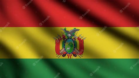 Premium Photo | Bolivia flag waving in the wind with 3d style background