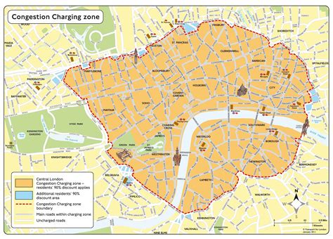 Congestion Charge Postcode Map