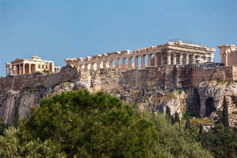 Acropolis Hill, Greece. Famous Old Acropolis is a Top Landmark of Athens Stock Image - Image of ...