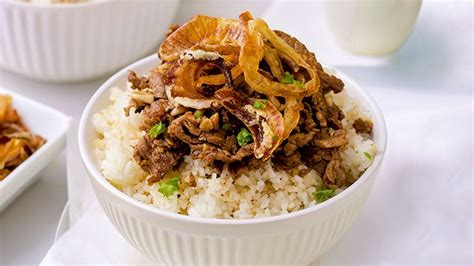 Bistek Filipino Rice (Beef Steak with Rice) Recipe | Recipe | Beef ...