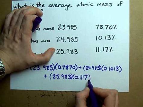 Find the Average Atomic Mass - Example: Magnesium - YouTube