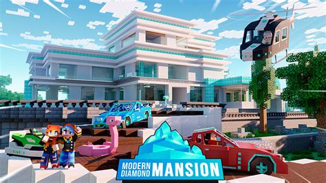 Modern Diamond Mansion in Minecraft Marketplace | Minecraft