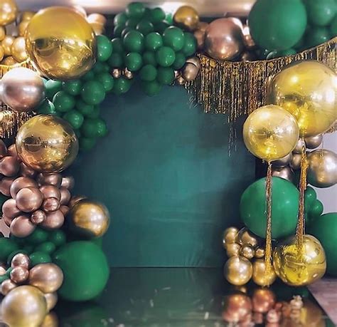 Gold Green Balloon Arch Garland Kit-Dark Green Balloon | Etsy