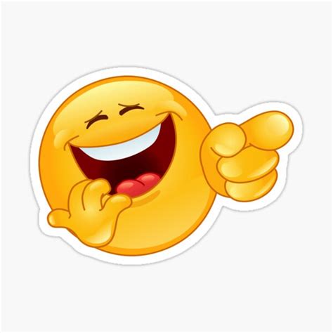 "Pointing and Laughing Emoji" Sticker for Sale by DusicaP | Redbubble