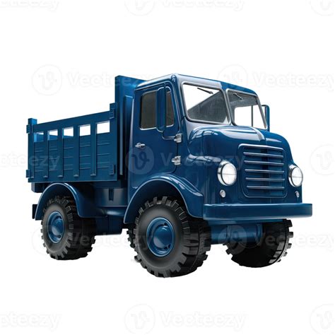 Vintage Blue Dump Truck Toy 48561413 PNG