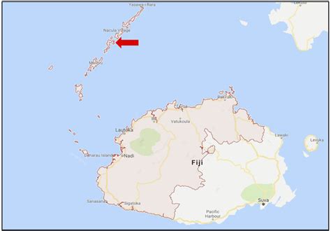 Turtle Island within the Western Division of Fiji (Source: Google Maps ...