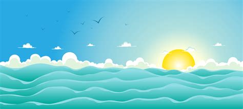 Summer Ocean Background 263247 Vector Art at Vecteezy