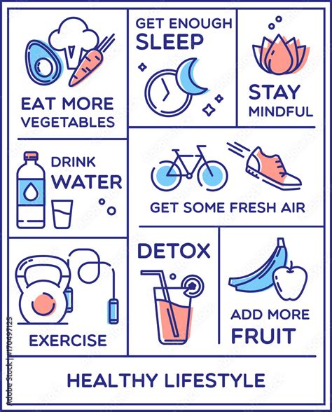 Healthy Lifestyle Poster, Dieting, Fitness and Nutrition Stock Vector ...