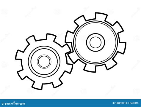 Mechanical Gear Outline