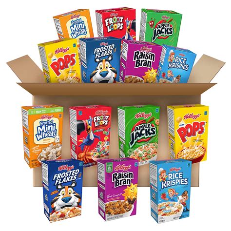 Kellogg's Breakfast Cereal, Variety Pack, Kids Breakfast, Assortment ...