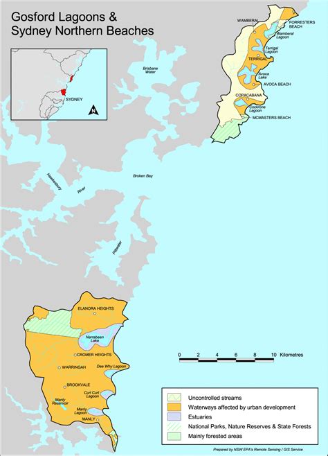 Gosford and Northern Beaches LagoonQuick catchment map