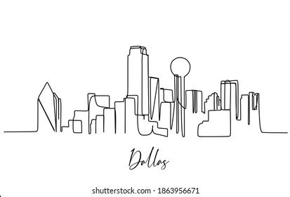 Dallas Skyline Outline Royalty-Free Images, Stock Photos & Pictures ...