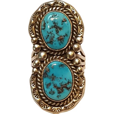 Stover Paul Navajo turquoise sterling silver ring | Turquoise sterling silver, Silver turquoise ...
