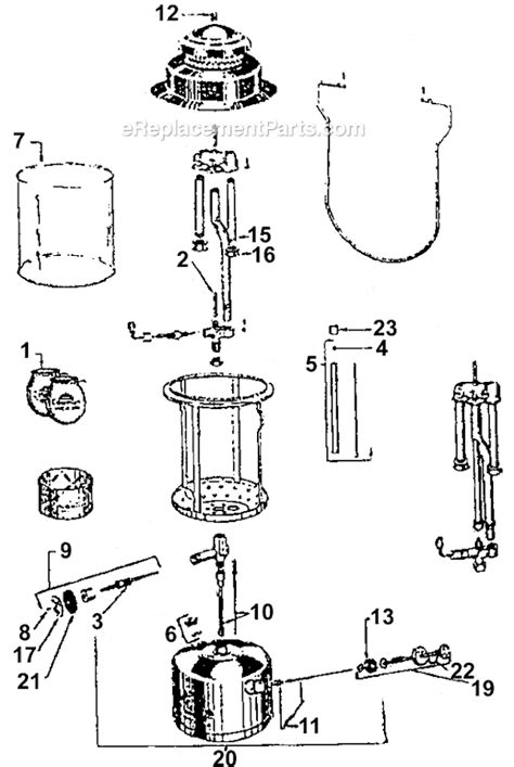 Coleman 228F195 Parts List and Diagram : eReplacementParts.com Coleman Lantern, Gas Lanterns ...