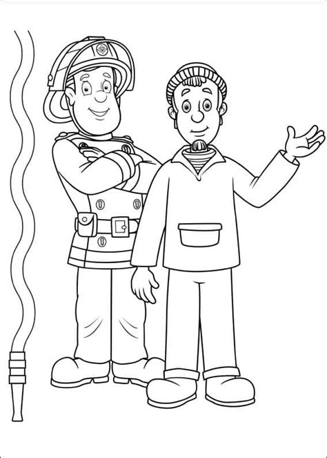 Fireman Sam and Charlie Jones coloring page - Download, Print or Color ...